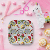 Tennis Weihnachts-Feierliche Spiele und Ball Pappteller (Party)