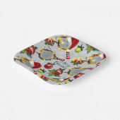 Tennis Weihnachts-Feierliche Spiele und Ball Pappteller (Gewinkelt)