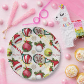 Tennis Weihnachts-Feierliche Spiele und Ball Pappteller (Party)