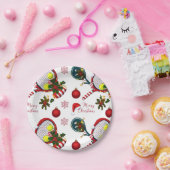 Tennis Weihnachts-Feierliche Spiele und Ball Pappteller (Party)