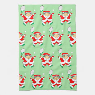 Tennis-Weihnachts-Küchenhandtuch Geschirrtuch