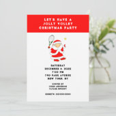 Tennis Weihnachts-Party Einladungen (Stehend Vorderseite)