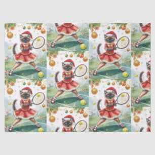Tennis Weihnachts-Party Gedicht für Katzen Liebhab Seidenpapier