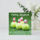 Tennis Weihnachtsball mit dem Weihnachtsmann (Stehend Vorderseite)