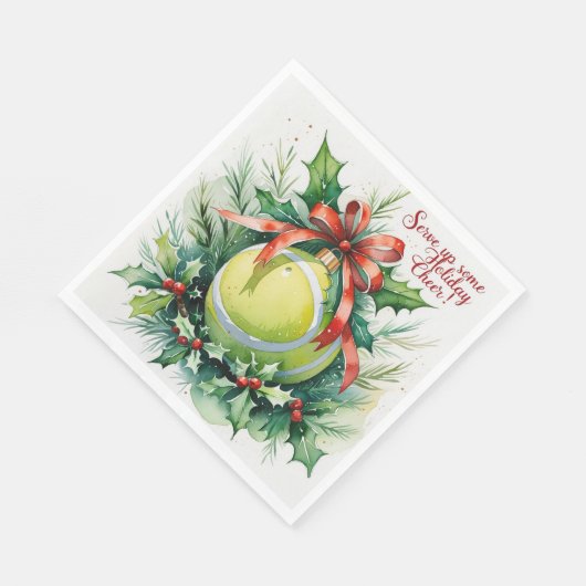 Tennis Weihnachtsball Serviette (Ecke)