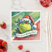 Tennis Weihnachtsball Serviette (Beispiel)