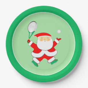 Tennis Weihnachtsfeier Pappteller