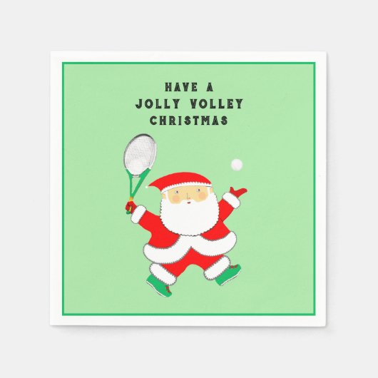Tennis-Weihnachtsfeier Serviette (Vorderseite)