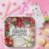 Tennis Weihnachtsfest Pappteller (Party)