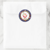 Tennis Weihnachtsfest Runder Aufkleber (Tasche)