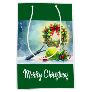 Tennis-Weihnachtsfestball Weihnachtsthema Mittlere Geschenktüte
