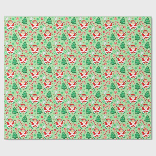 Tennis Weihnachtsgeschenk Geschenkpapier (Flach)