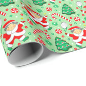 Tennis Weihnachtsgeschenk Geschenkpapier (Rolleneckpunkt)