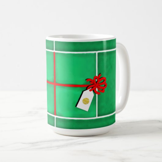 Tennis Weihnachtsgeschenk Kaffeetasse (VorderseiteRechts)
