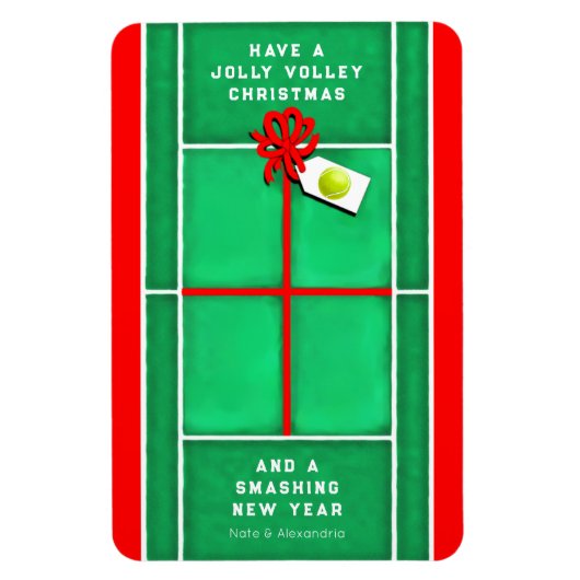 Tennis Weihnachtsgeschenk Karte Magnet (Vertikal)