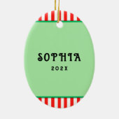 Tennis-Weihnachtsgeschenk Keramik Ornament (Hinten)