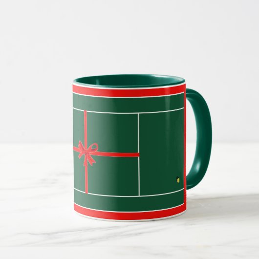 Tennis Weihnachtsgeschenk Tasse (VorderseiteRechts)