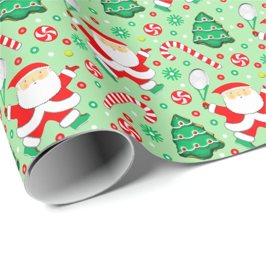 Tennis Weihnachtsgeschenk Wrapping Paper Geschenkpapier (Rolleneckpunkt)