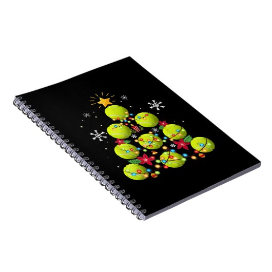 Tennis-Weihnachtsgeschenke Notizblock (Rechte Seite)