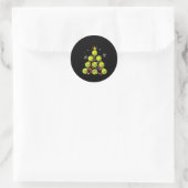 Tennis-Weihnachtsgeschenke Runder Aufkleber (Tasche)