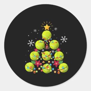 Tennis-Weihnachtsgeschenke Runder Aufkleber