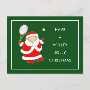 Tennis-Weihnachtsgrüße Feiertagspostkarte