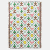 Tennis-Weihnachtsmuster Decke (Vorderseite Vertikal)