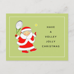 Tennis Weihnachtsurlaub Feiertagspostkarte