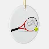 Tennis-Weihnachtsverzierung Keramik Ornament (Rechts)