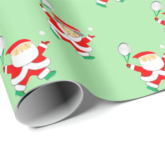 Tennis Weihnachtswrapping Paper Geschenkpapier (Rolleneckpunkt)