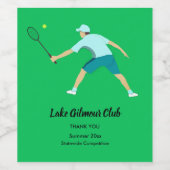 Tennis Weinetikett (Einzelnes Label)
