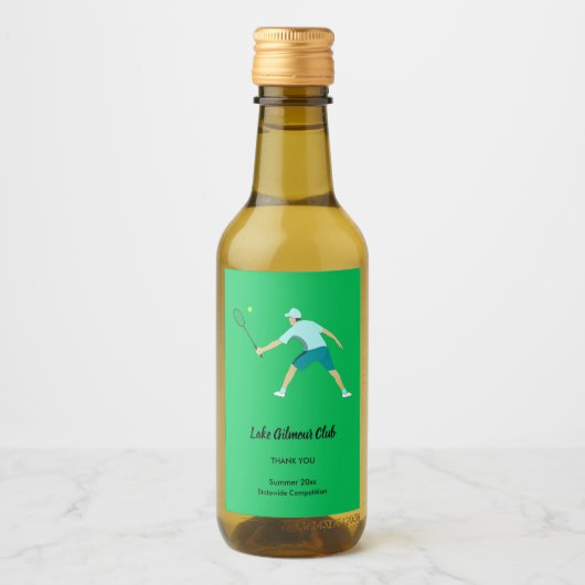 Tennis Weinetikett (Vorderseite)