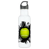 Tennis-Welt Edelstahlflasche (Vorderseite)