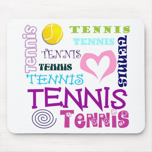 Tennis-Wiederholen Mousepad (Vorne)
