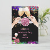 Tennis Woman Player Junggeselinnen-Abschied Einladung (Stehend Vorderseite)