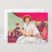Tennis Woman von Phoscao Ad Postkarte (Vorne/Hinten)