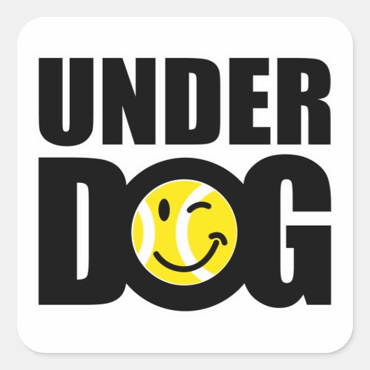 Tennis-Zitat Quadratischer Aufkleber (Vorderseite)