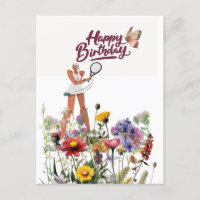 Tennis zum Geburtstag für den weiblichen Spieler