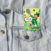 Tennis zum St. Patrick's Day Button (Insitu)