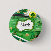 Tennis zum St. Patrick's Day Button (Vorderseite)