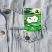 Tennis zum St. Patrick's Day Button (Insitu)