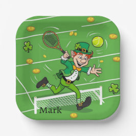 Tennis zum St. Patrick's Day Pappteller