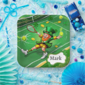 Tennis zum St. Patrick's Day Pappteller (Party)