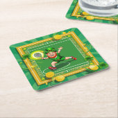 Tennis zum St. Patrick's Day Rechteckiger Pappuntersetzer (angewinkelt)