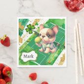 Tennis zum St. Patrick's Day Serviette (Beispiel)