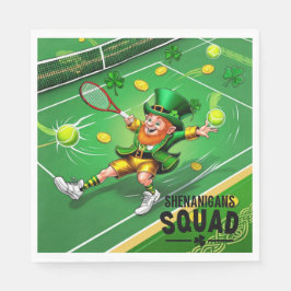 Tennis zum St. Patrick's Day Serviette