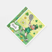 Tennis zum St. Patrick's Day Serviette (Ecke)