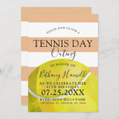 Tennisausflug | Tennis Themed Tan Invite Einladung (Vorne/Hinten)