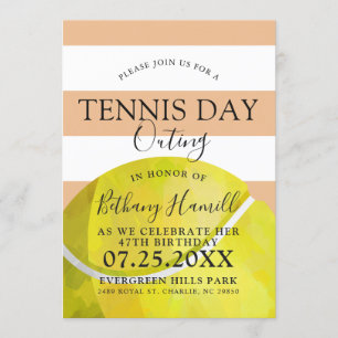 Tennisausflug   Tennis Themed Tan Invite Einladung
