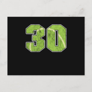 Tennisball 30. Geburtstagsfeier Sportgeschenk Postkarte